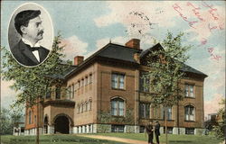 The Whitman School and Principal Brockton, MA Postcard Postcard