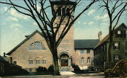 Large Methodist Church Brockton, MA Postcard Postcard