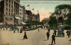 Tremont Street, South from West Street Postcard