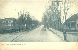 Main St, Fisherville South Grafton, MA Postcard Postcard