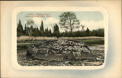 Dighton Rock Berkley, MA Postcard Postcard