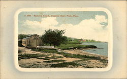 Bathing Beach, Dighton Rock Park Berkley, MA Postcard Postcard