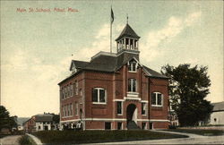 Main Street School Postcard