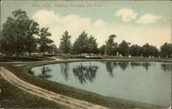 Highland Cemetery, The Pond Postcard