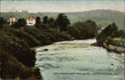 View of Miller River from Bridge looking West Postcard