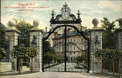 The Vanderbuilt Gate - Entrance to Breakers - Bellevue Avenue Postcard