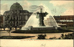 City Hall and Bajnotti Fountain Providence, RI Postcard Postcard