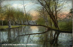 View on 10 Mile River, Hunts Mills Postcard