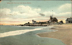 Watch Hill Point and Life Saving Station Rhode Island Postcard Postcard