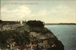 Cliff Walk Looking North Newport, RI Postcard Postcard