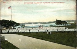 Apprentice Seamen at Newport Training Station Postcard