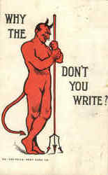 Why The Devil Don't You Write? Postcard