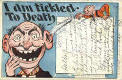 I Am Tickled To Death Comic, Funny Postcard Postcard