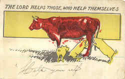 The Lord Helps Those Who Help Themselves Postcard