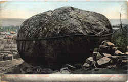 Boulder On Summit Of Mt. Rollstone Fitchburg, MA Postcard Postcard