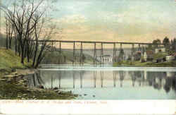 Central R. R. Bridge And Dam Postcard