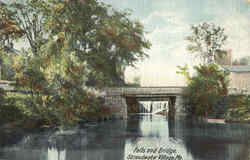 Falls And Bridge Stroudwater Village Postcard