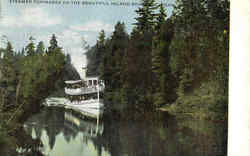 Steamer Topinabee On The Beautiful Inland Route Boats, Ships Postcard Postcard