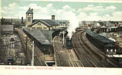 New Rail Road Station Bridgeport, CT Postcard Postcard