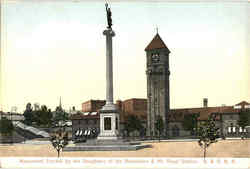 Monument Erected By The Daughters Of The Revolution & Mt. Royal Station Baltimore, MD Postcard Postcard