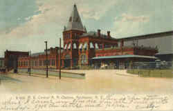 Central R. R. Station Rochester, NY Postcard Postcard