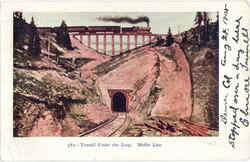 Tunnell Under The Loop Moffat Line Trains, Railroad Postcard Postcard