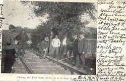 Driving The First Spike Of The D. & E. Sept. 14 Postcard