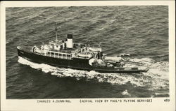 Aerial View of "Charles A. Dunning" Riverboats Postcard Postcard