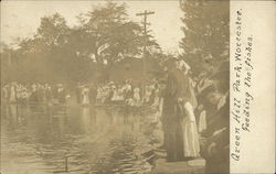 Green Hill Park, Feeding the Fishes Postcard