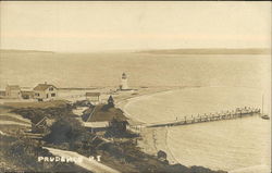 Prudence Island, Light House Providence, RI Postcard Postcard