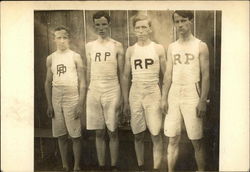 Four Athletes for R.P. Men Postcard Postcard