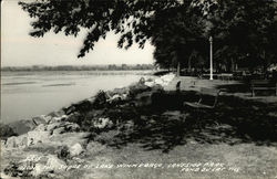 Shore of Lake Winnebago, Lakeside Park Postcard