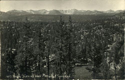 High Sierras over Mono Hot Springs Postcard