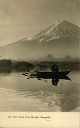 Mt. Fuji Viewed From the Lake Kawaguchi Japan Postcard Postcard