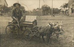 Amputee John Rose, Goat Cart Driver People Postcard Postcard