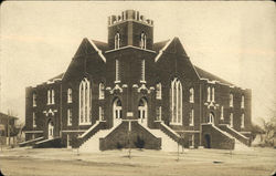 Large Brick Church Buildings Postcard Postcard