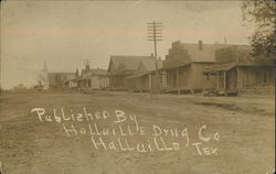 Early Frontier Street Scene - Hallsville? Texas Postcard Postcard