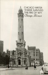 Chicago Water Tower Survived the Fire of 1871 Illinois Postcard Postcard