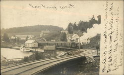 Looking West of Train on Tracks Railroad (Scenic) Postcard Postcard