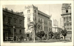 View of Small Park in Downtown Postcard