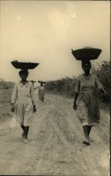 Women With Baskets on Heads Colombia South America Postcard Postcard