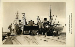 Loading Bananas at Wharf Puerto Castilla, Honduras Central America Postcard Postcard