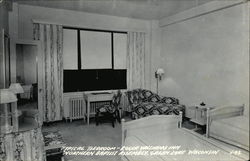 Northern Baptist Assembly - Roger Williams Inn - Typical Bedroom Green Lake, WI Postcard Postcard