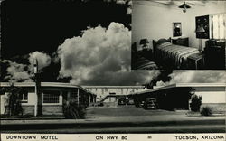 Downtown Motel on Highway 80 Tucson, AZ Postcard Postcard