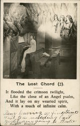 The Lost Chord. It Flooded the Crimson Twilight, Like the Close of an Angel Psalm Religious Postcard Postcard