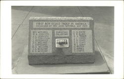 First Boy Scout Troop in America Monument Postcard