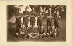 Group of Boy Scouts in Australia, 1924 Postcard