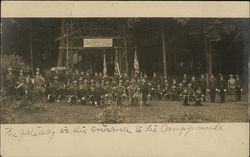 Uniformed camp meeting at Chautauqua Assembly entrance Postcard