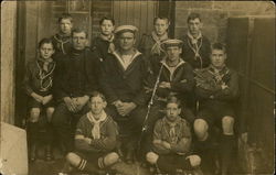 Group of Boy Scouts and Leaders - Sea Scouts? Postcard Postcard