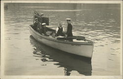 Boy Scout Sailors in Boat Postcard